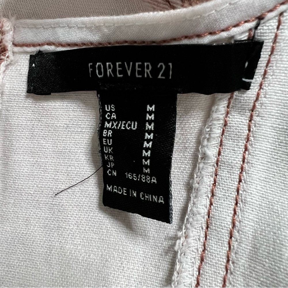 Forever 21 Renaissance Art Print Denim Cotton Cropped Tank Top Size Medium. - Picture 6 of 7